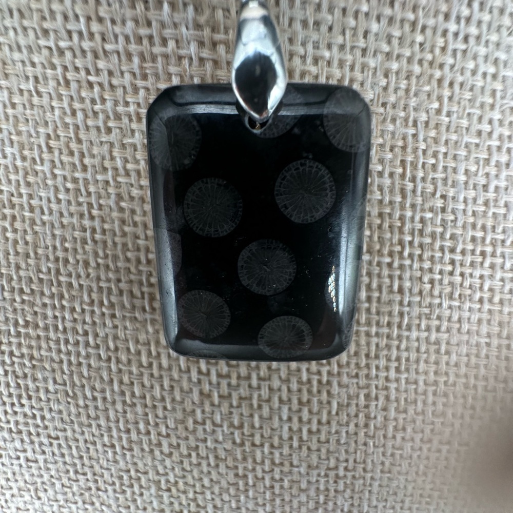 Black Polka Dot Pendant Necklace - Picture 9 of 13